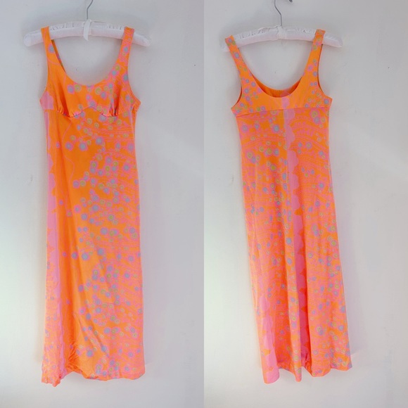 Vintage Retro 1970’s Slip Night Dress Neon Perfection Farr West Small - Picture 8 of 8